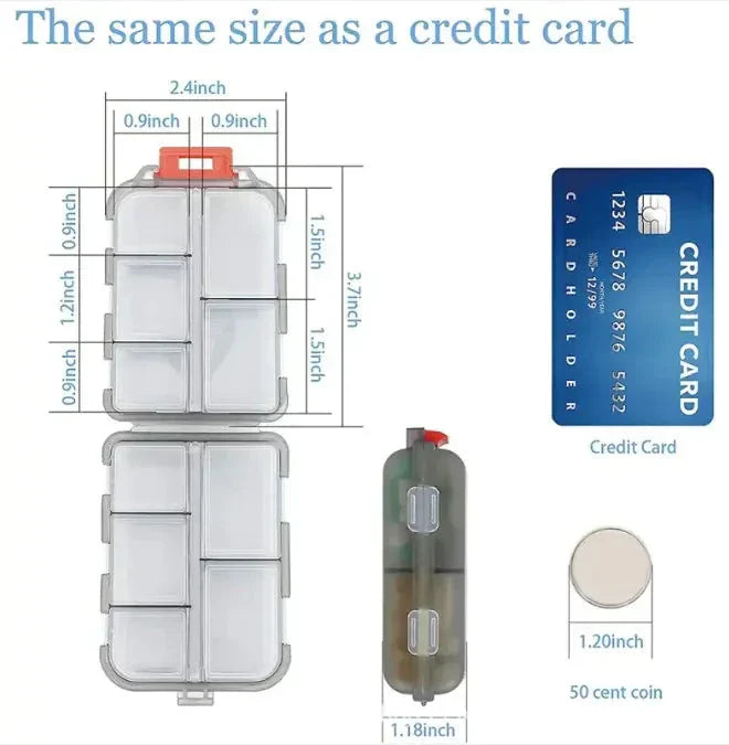 10 Grids Pill Organize Storage