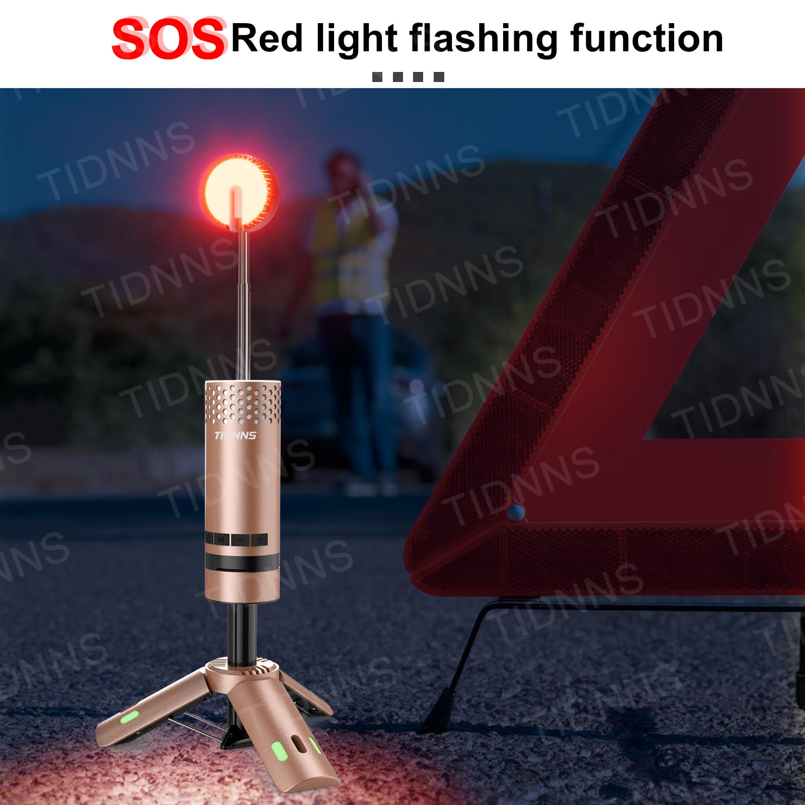 Camping Lights Rechargeable, Detachable Camping Lantern with Stand, Telescopic Waterproof Camp Lamp, Magnetic Work Hanging Light, LED Tent Flashlights for Emergency (Gray)