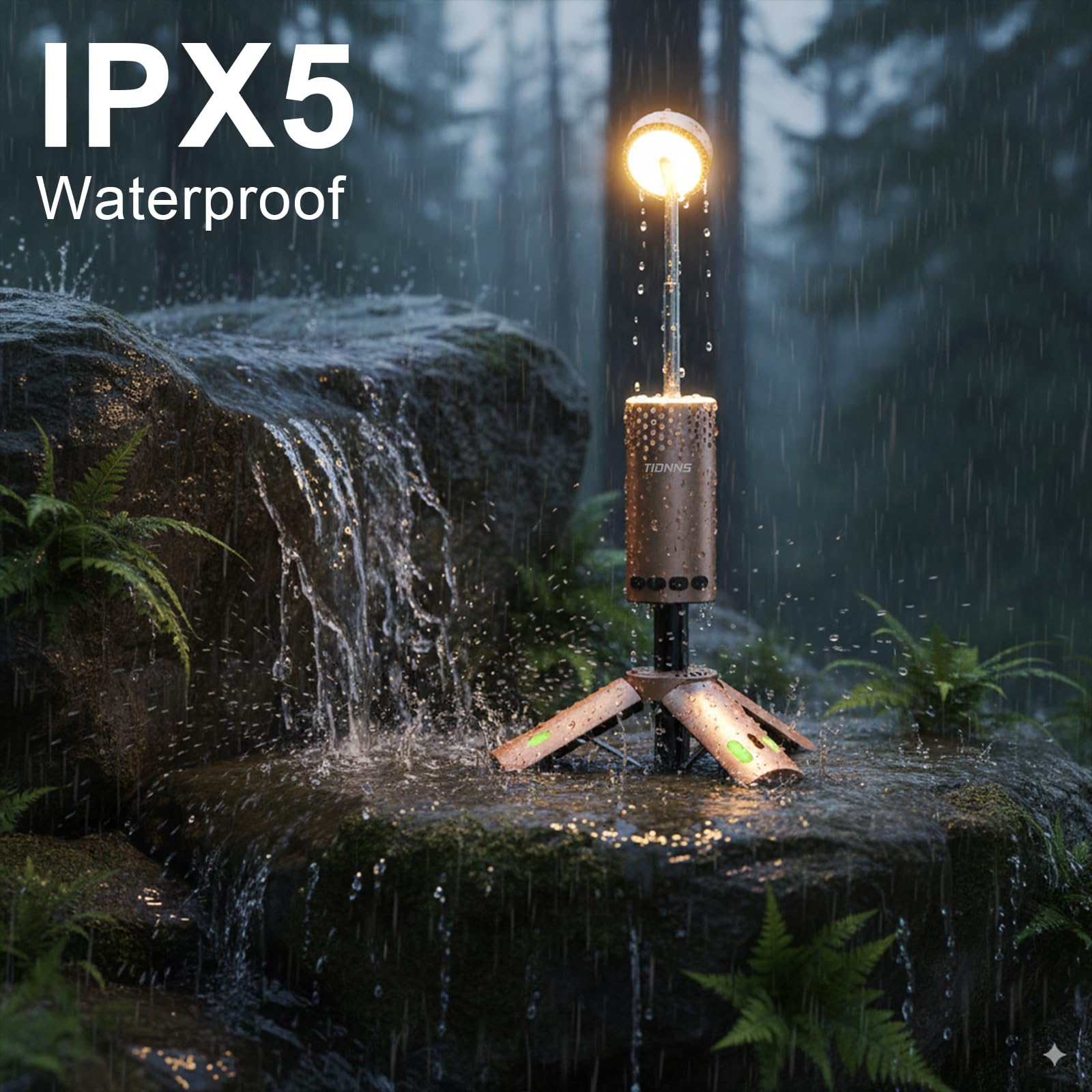 Camping Lights Rechargeable, Detachable Camping Lantern with Stand, Telescopic Waterproof Camp Lamp, Magnetic Work Hanging Light, LED Tent Flashlights for Emergency (Gray)