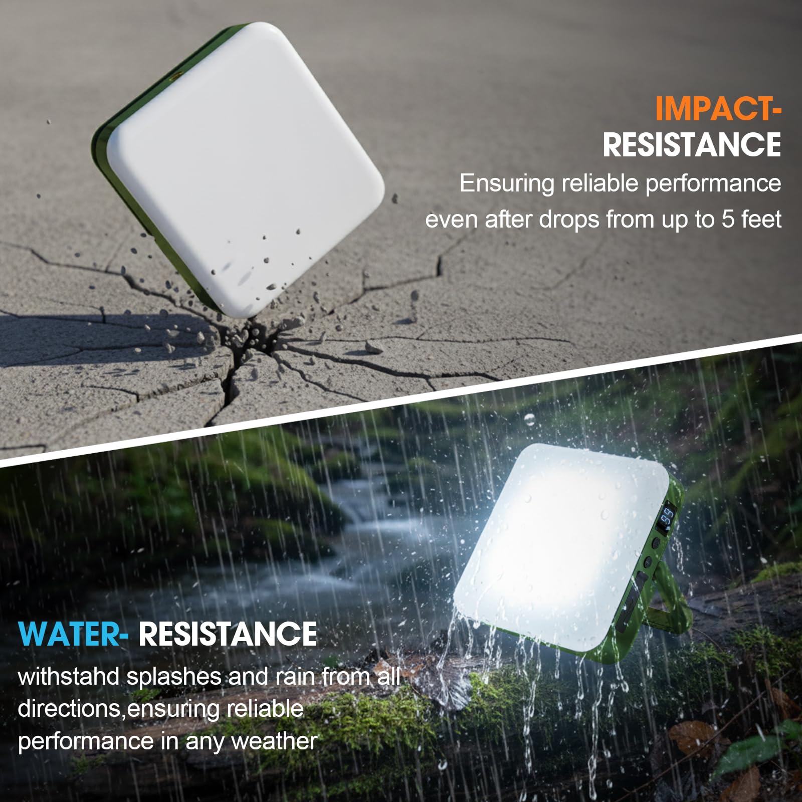 10000mAh Rechargeable Camping Lantern – Portable LED Outdoor Light with Power Bank, Magnetic Base, Tripod Compatible, Stepless Dimming for Camping, Hiking, Fishing, Emergency Use (Black)