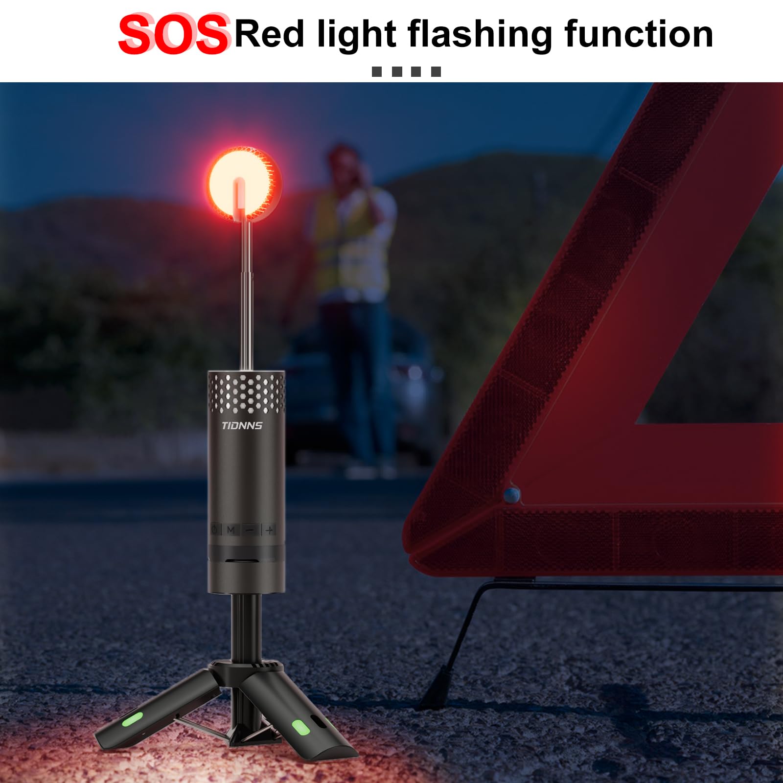 Camping Lights Rechargeable, Detachable Camping Lantern with Stand, Telescopic Waterproof Camp Lamp, Magnetic Work Hanging Light, LED Tent Flashlights for Emergency (Gray)