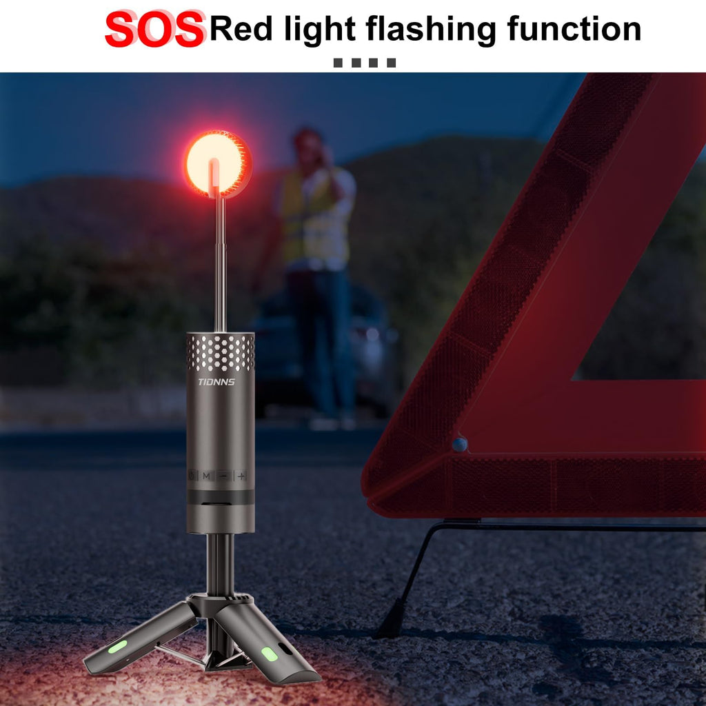 Camping Lights Rechargeable, Detachable Camping Lantern with Stand, Telescopic Waterproof Camp Lamp, Magnetic Work Hanging Light, LED Tent Flashlights for Emergency (Gray)