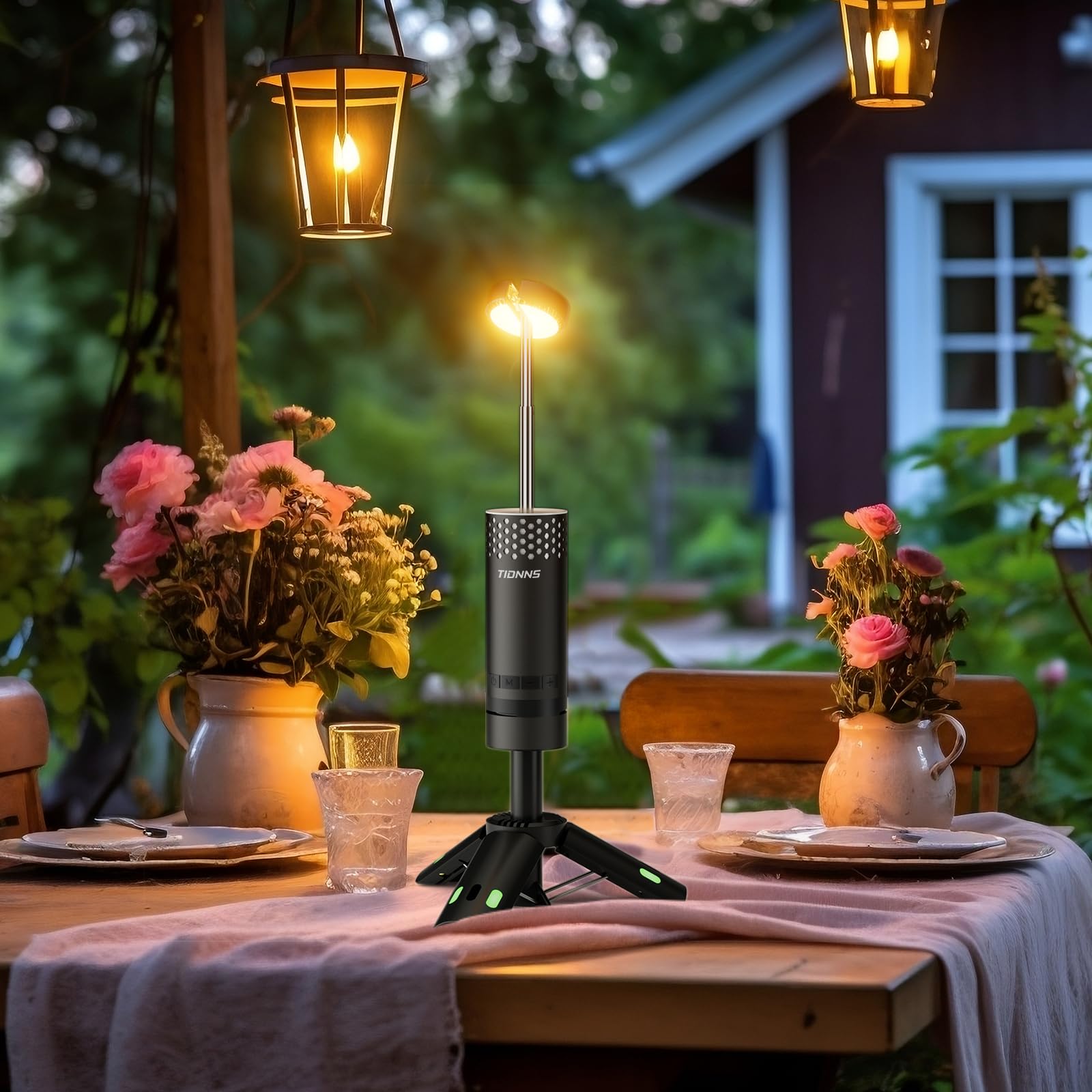 Camping Lights Rechargeable, Detachable Camping Lantern with Stand, Telescopic Waterproof Camp Lamp, Magnetic Work Hanging Light, LED Tent Flashlights for Emergency (Gray)