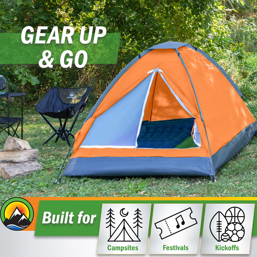 2-Person Dome Tent – Easy Set Up Shelter with Rain Fly and Carrying Bag for Camping