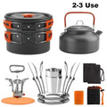 Camping Cooking Set Outdoor Aluminum Lightweight Equipment Camping Cookware Kit