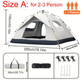 3-4 Person Pop Up Tents Waterproof Windproof Instant Tent for Camping Hiking US