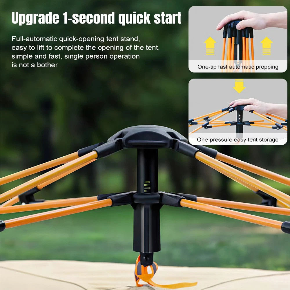 3-4 Person Pop Up Tents Waterproof Windproof Instant Tent for Camping Hiking US