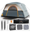 6 Person Tents for Camping-Robust Family Camping Tent Cabin w Ground Sheet. NEW
